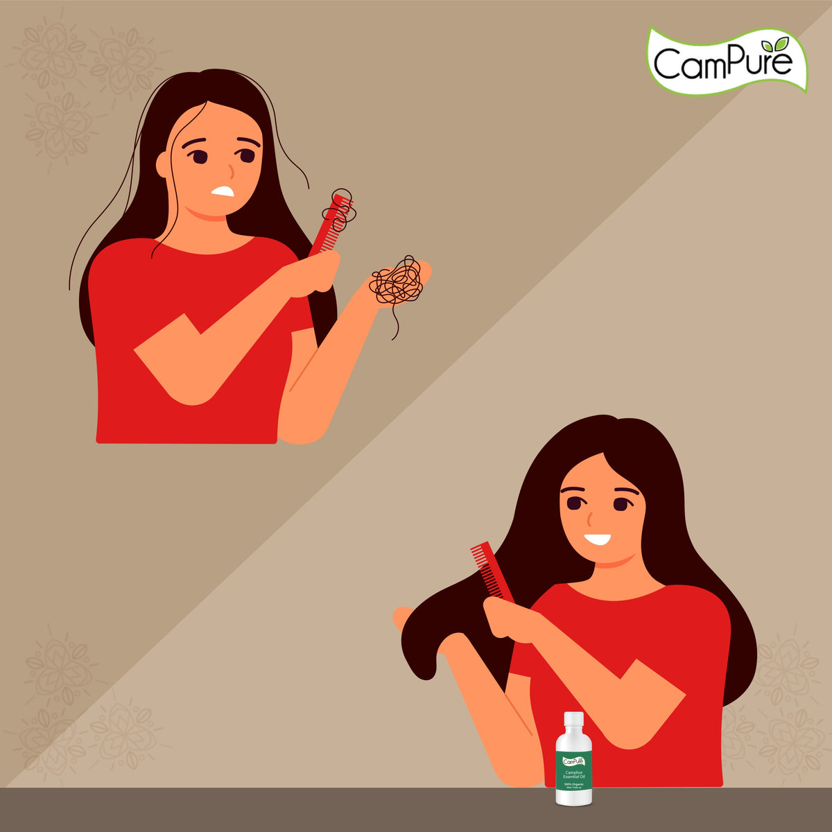 How to Treat Hair fall Using Camphor House of Mangalam