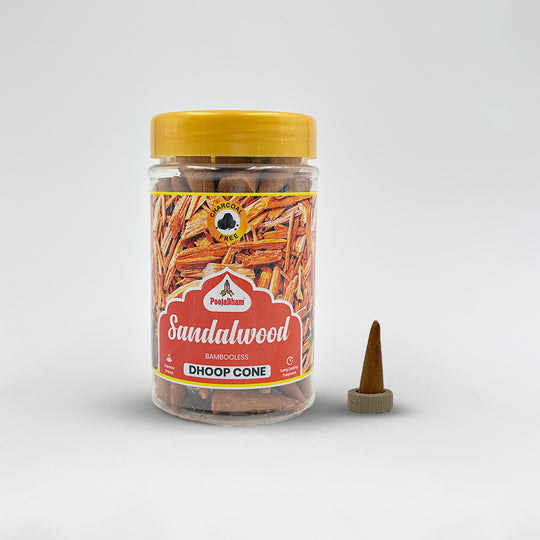Sandalwood Bambooless Dry Dhoop Cone - 150g