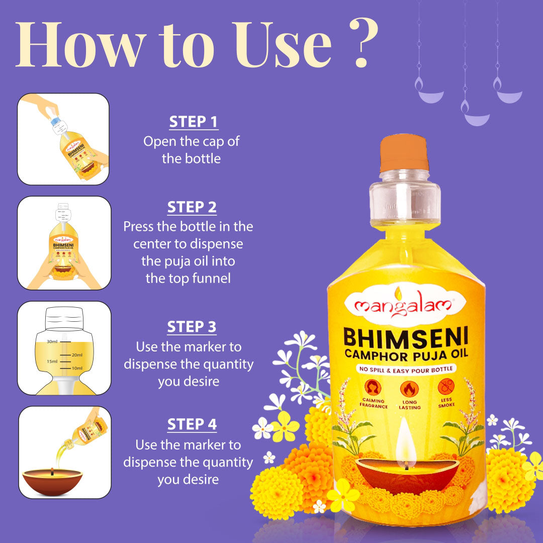 Camphor Pooja Oil - 900ml