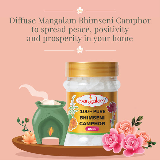Bhimseni Camphor Jar ( Rose ) - 100g