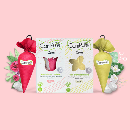 CamPure Cone - Mogra & Rose (Pack of 2)