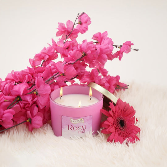 CamPure 3 Wick Scented Candle - Rosy Talks