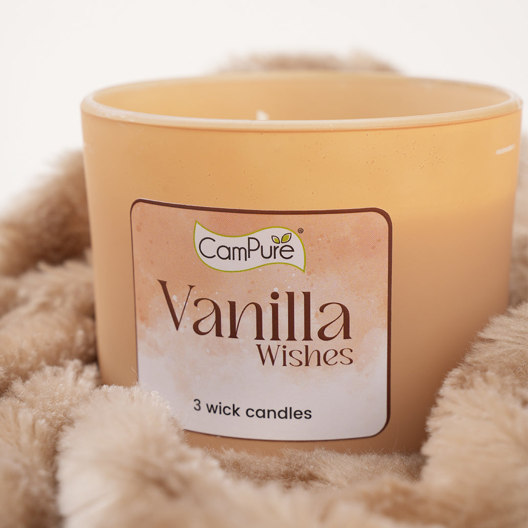 CamPure 3 Wick Scented Candle - Vanilla Wishes