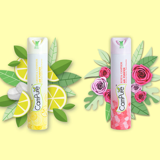Campure Air Freshener - Lemon & Rose ( Pack of 2 )