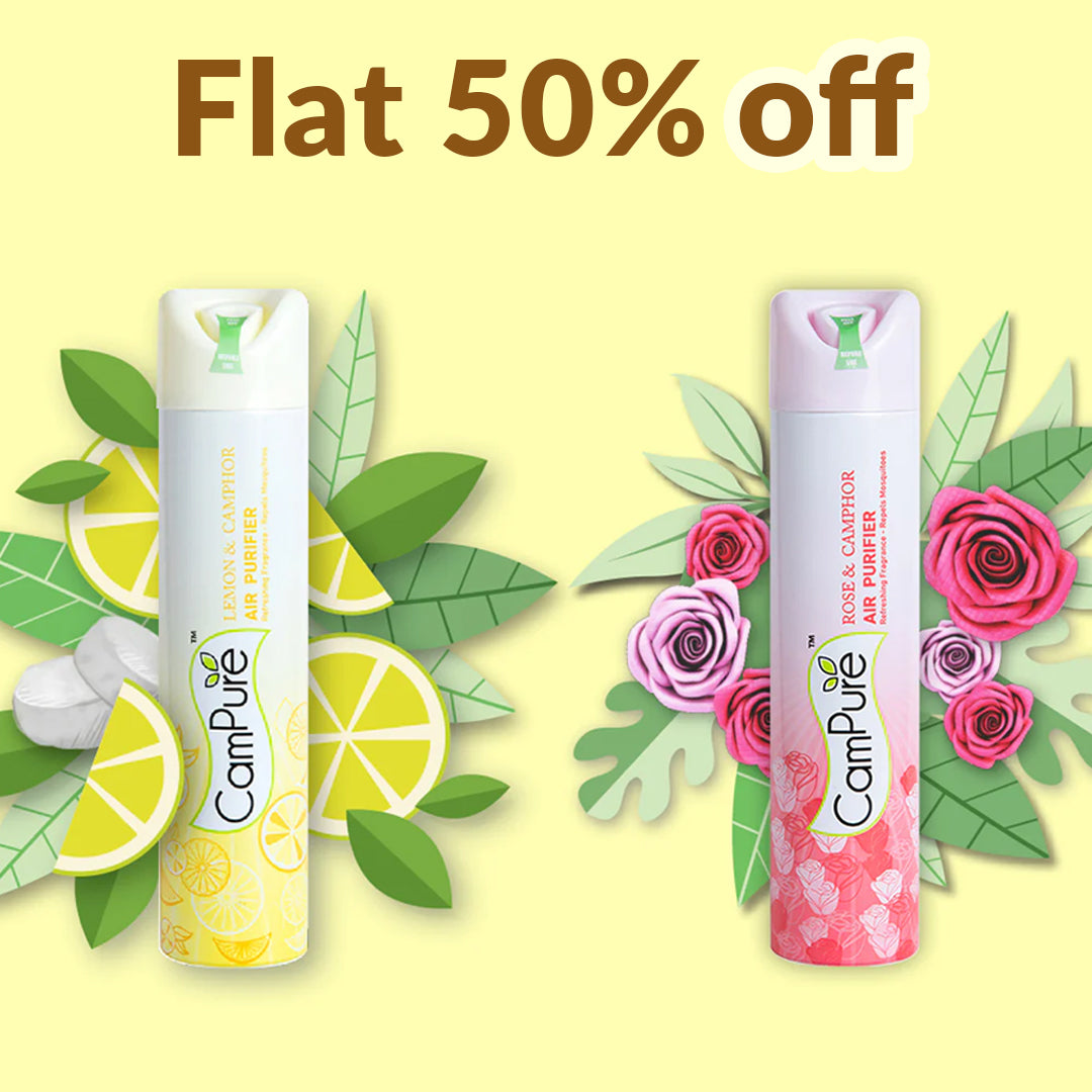 Campure Air Freshener - Lemon & Rose ( Pack of 2 )