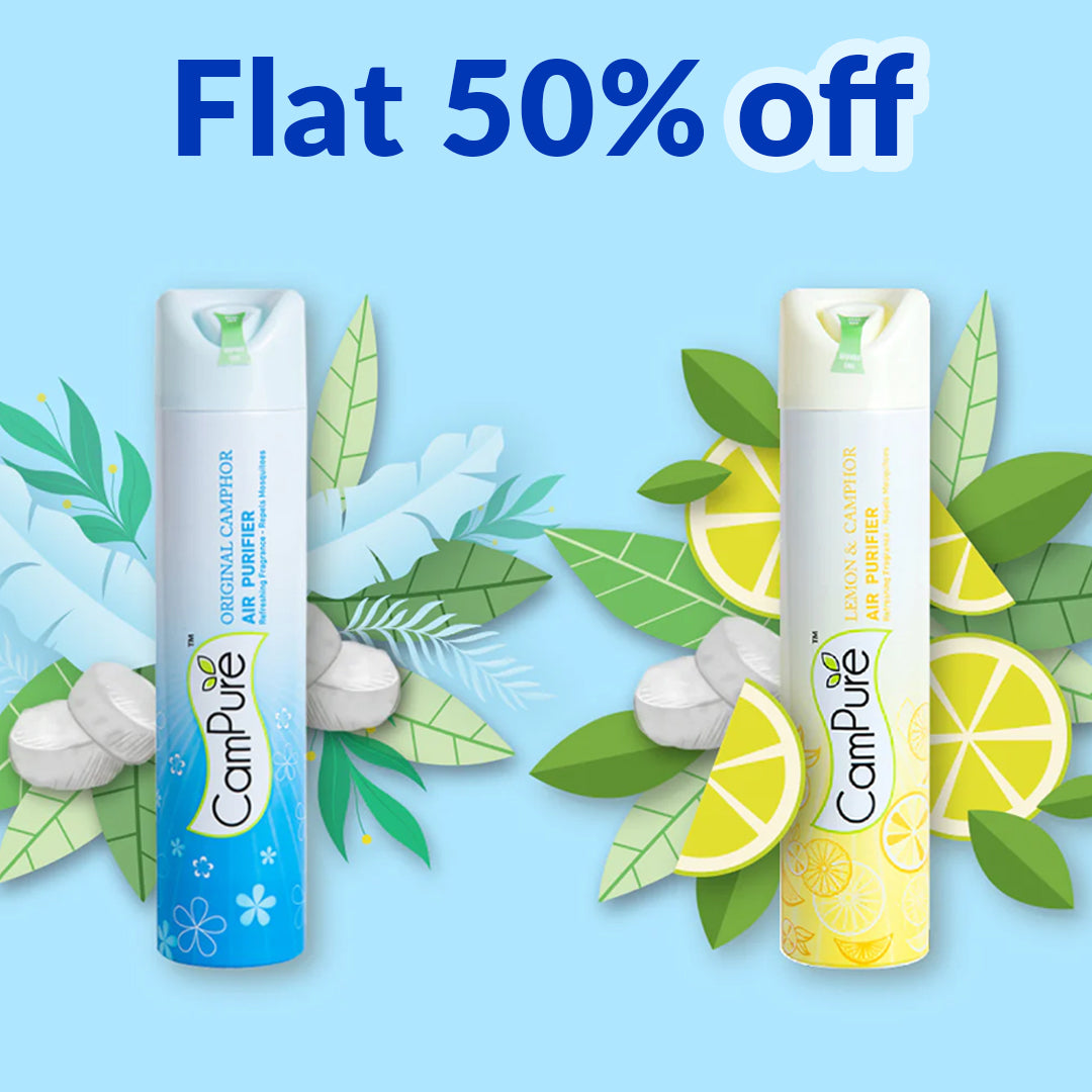 Campure Air Freshener - Original & Lemon ( Pack of 2 )