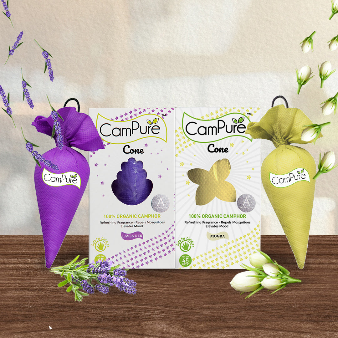 CamPure Cone - Lavender & Mogra (Pack of 2)